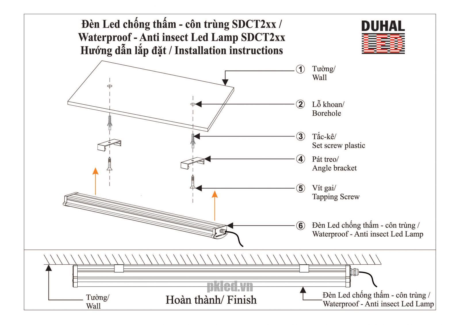 Đèn chống thấm 18W SDCT2181 Duhal - Ảnh 2