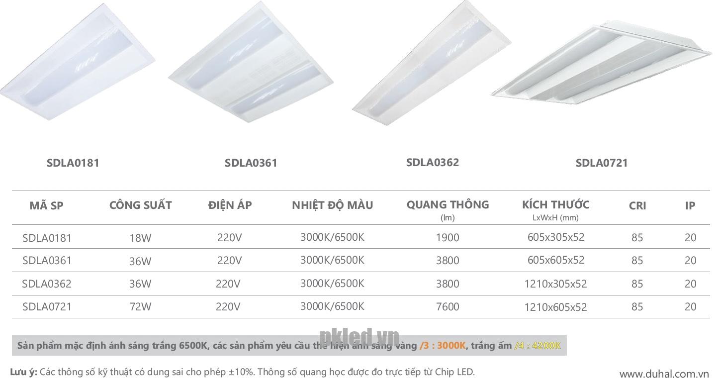 Đèn máng led âm trần 36W SDLA0361 Duhal - Ảnh 3