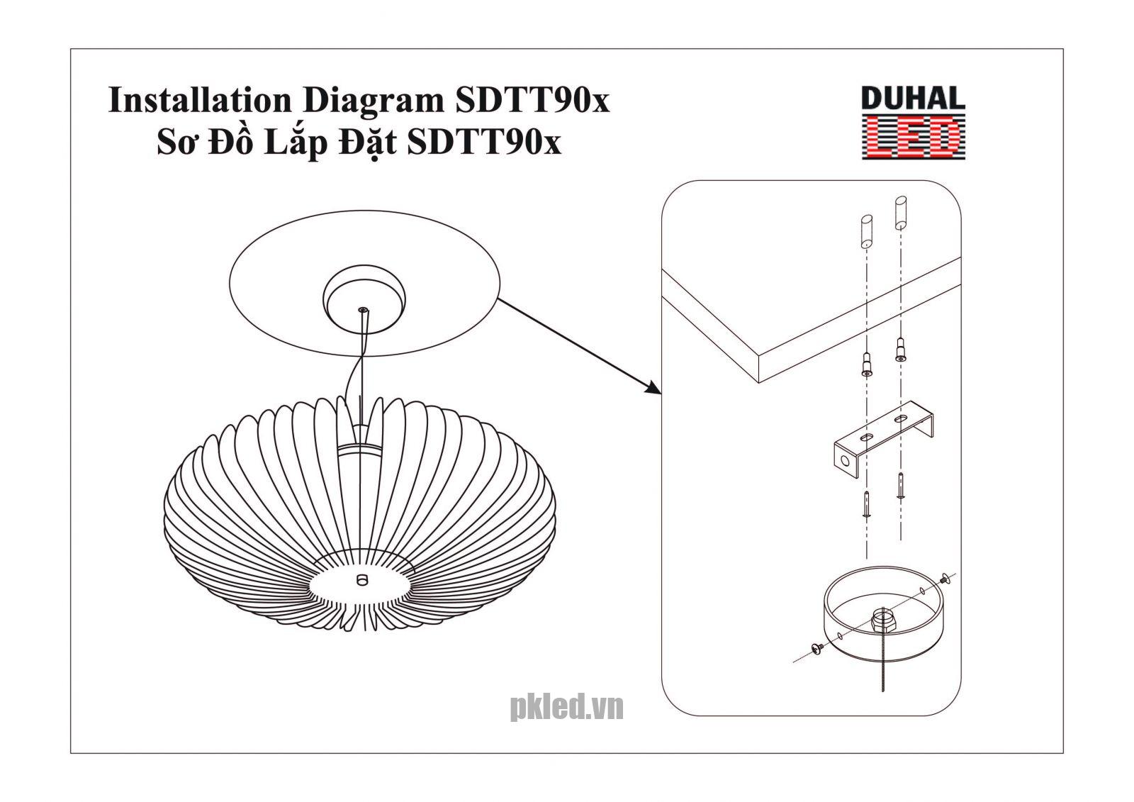 Đèn treo thả 9W SDTT109 Duhal - Ảnh 2