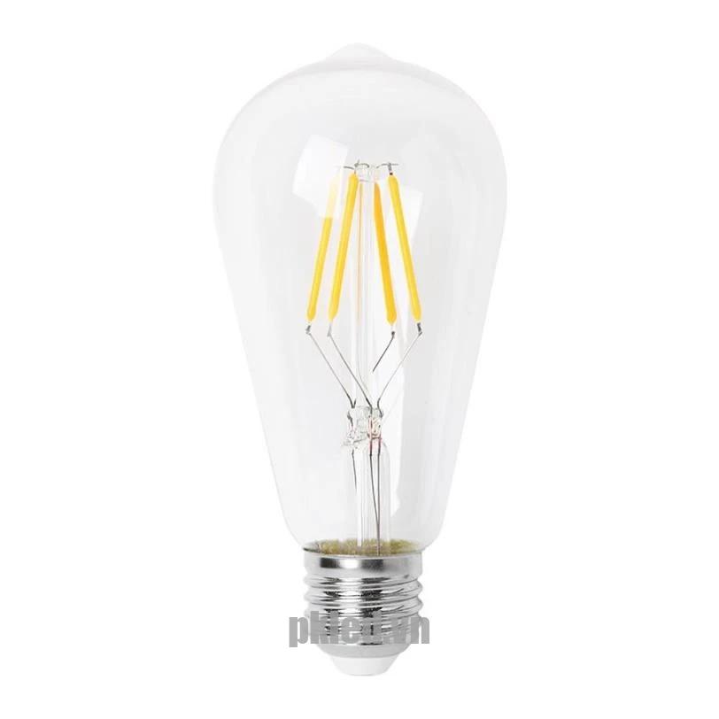 Bóng đèn LED DSYST64-E27 Vỏ Trong, Kiểu ST64 cổ điển, ánh sáng vàng ấm tuyệt đẹp