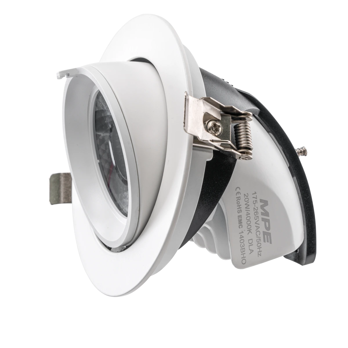Đèn Downlight âm trần Chiếu điểm, Điều chỉnh hướng sáng 20W ánh sáng trung tính DLA-20N MPE