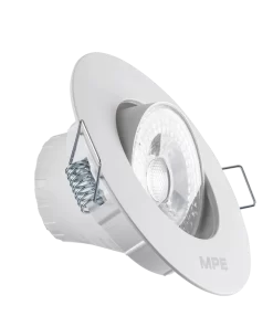 LED Downlight âm trần Chiếu điểm, Điều chỉnh hướng sáng mặt tròn 3W ánh sáng trắng DLA2R-3T MPE