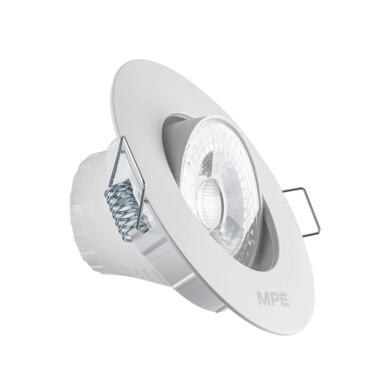 LED Downlight âm trần Chiếu điểm, Điều chỉnh hướng sáng mặt tròn 3W ánh sáng vàng DLA2R-3V MPE