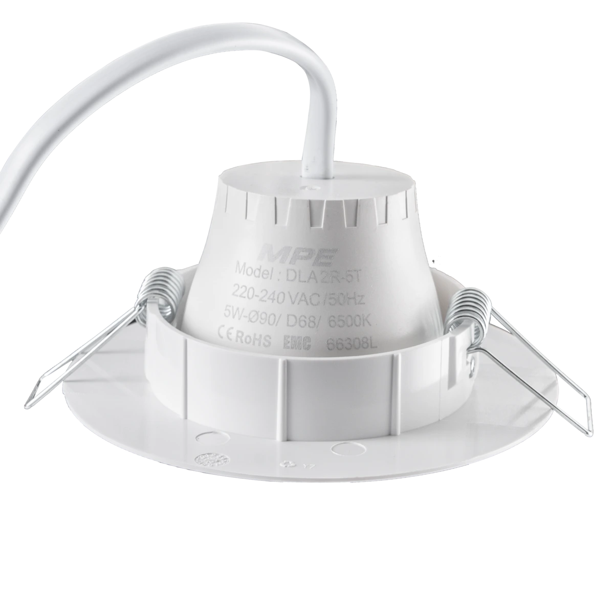 LED Downlight âm trần Chiếu điểm, Điều chỉnh hướng sáng mặt tròn 5W ánh sáng trắng DLA2R-5T MPE