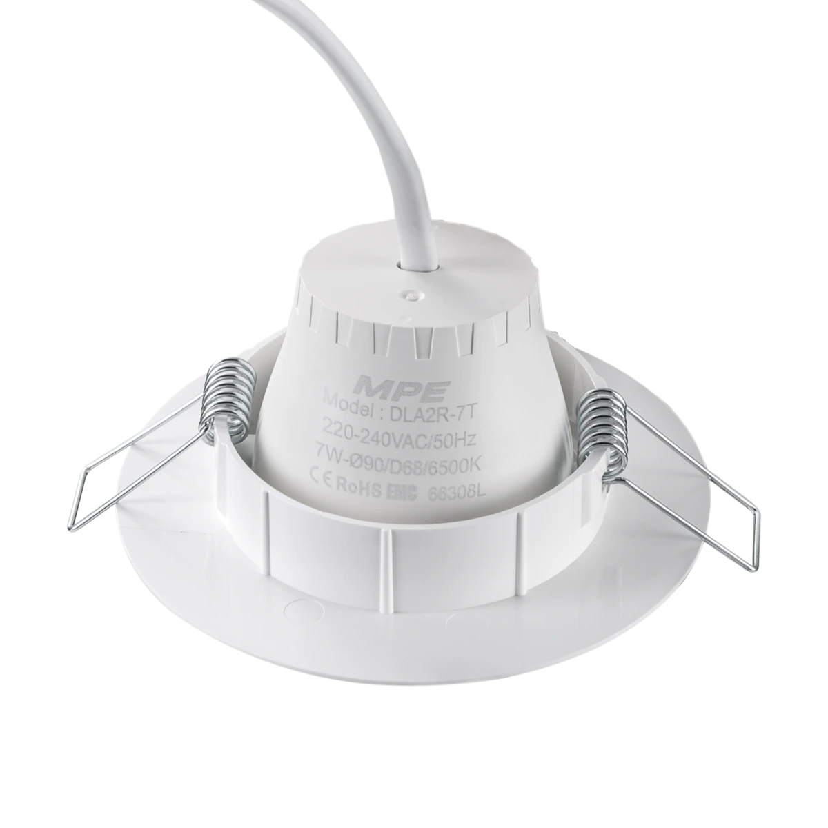 LED Downlight âm trần Chiếu điểm, Điều chỉnh hướng sáng mặt tròn 7W ánh sáng trắng DLA2R-7T MPE