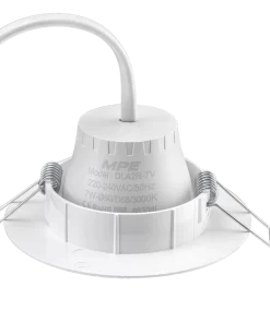 LED Downlight âm trần Chiếu điểm, Điều chỉnh hướng sáng mặt tròn 7W ánh sáng vàng DLA2R-7V MPE