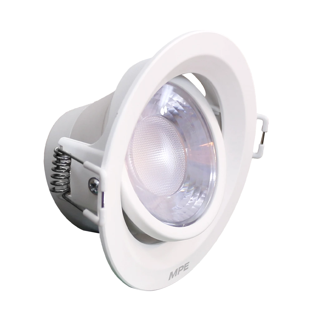 LED Downlight âm trần Chiếu điểm, Điều chỉnh hướng sáng, mặt tròn 9W ánh sáng trắng DLA2R-9T MPE