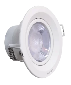 LED Downlight âm trần Chiếu điểm, Điều chỉnh hướng sáng mặt tròn 9W ánh sáng vàng DLA2R-9V MPE