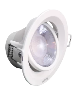 LED Downlight âm trần Chiếu điểm, Điều chỉnh hướng sáng mặt tròn 9W ánh sáng vàng DLA2R-9V MPE