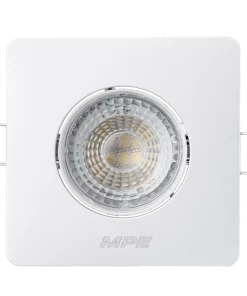 LED Downlight âm trần Chiếu điểm, Điều chỉnh hướng sáng mặt vuông 5W ánh sáng vàng DLA2S-5V MPE