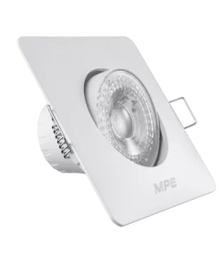 LED Downlight âm trần Chiếu điểm, Điều chỉnh hướng sáng mặt vuông 7W ánh sáng vàng DLA2S-7V MPE