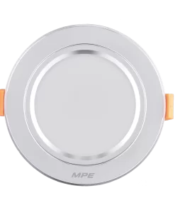 LED Downlight âm trần nhôm, viền bạc 7W ánh sáng vàng DLB-7V MPE