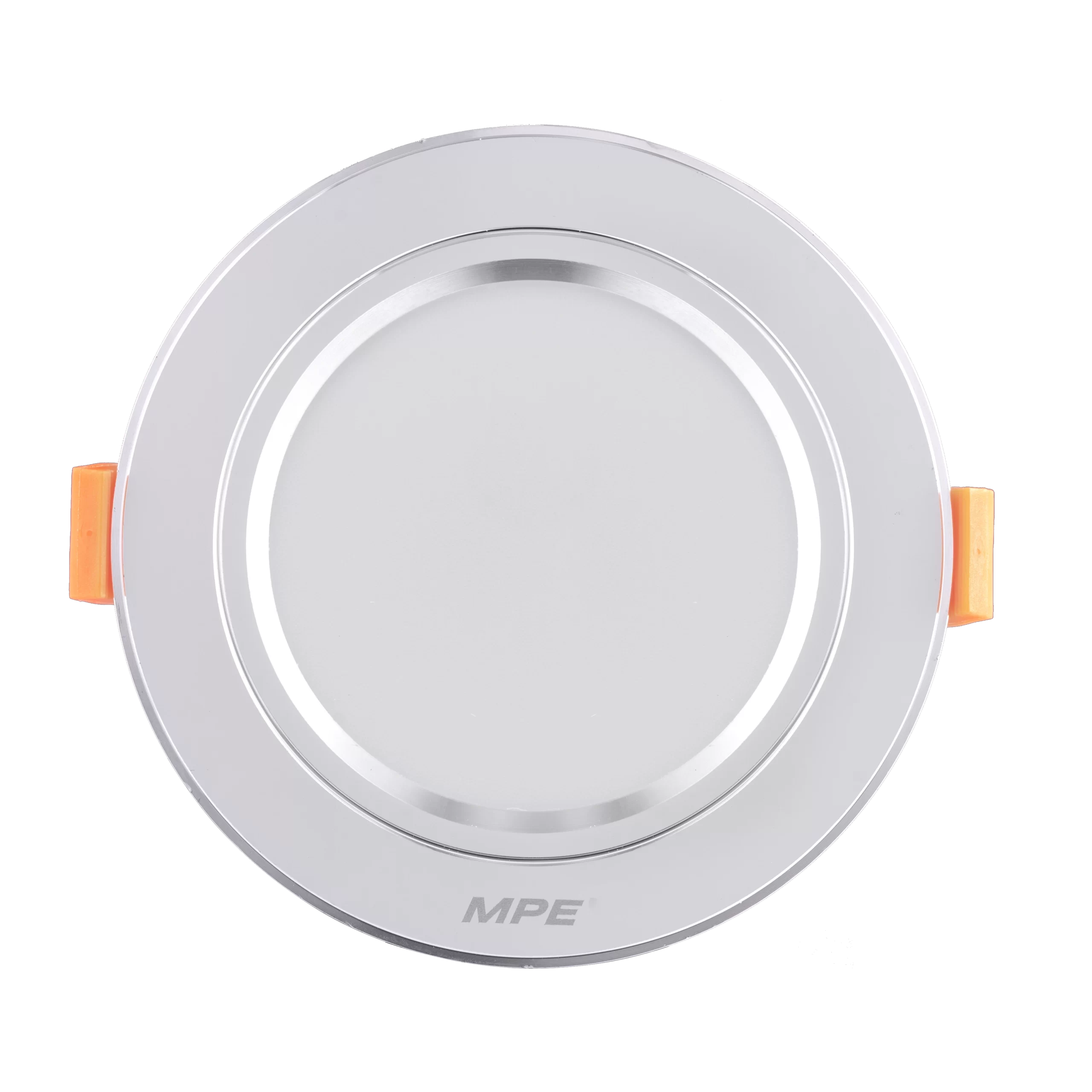 LED Downlight âm trần nhôm, viền bạc 7W ánh sáng vàng DLB-7V MPE