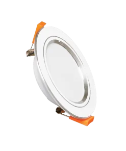 LED Downlight âm trần nhôm, viền bạc 7W ánh sáng vàng DLB-7V MPE