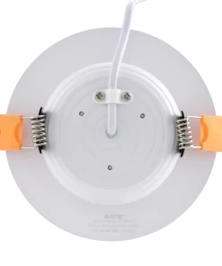 LED Downlight âm trần nhôm, viền bạc 7W ánh sáng vàng DLB-7V MPE