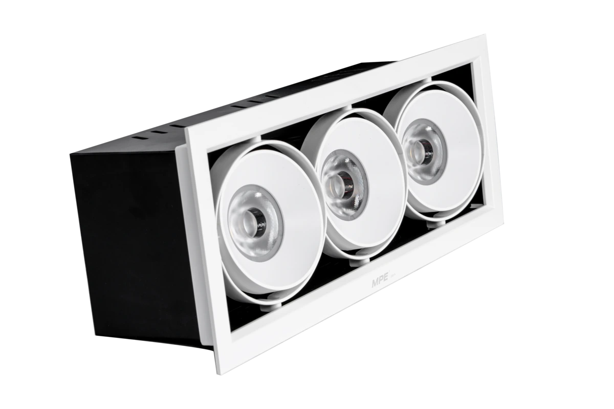 Đèn Downlight âm trần Chiếu điểm 3 đèn 20W ánh sáng vàng DLS-320V MPE