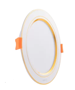 LED Downlight âm trần nhôm, viền vàng 12W ánh sáng vàng DLV2-12V MPE