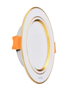 LED Downlight âm trần nhôm, viền vàng 9W ánh sáng trung tính DLV2-9N MPE