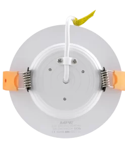 LED Downlight âm trần nhôm, viền vàng 9W ánh sáng vàng DLV2-9V MPE