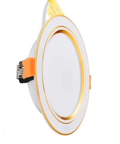 LED Downlight âm trần nhôm, viền vàng 9W, phi lớn, ánh sáng trung tính DLVL2-9N MPE