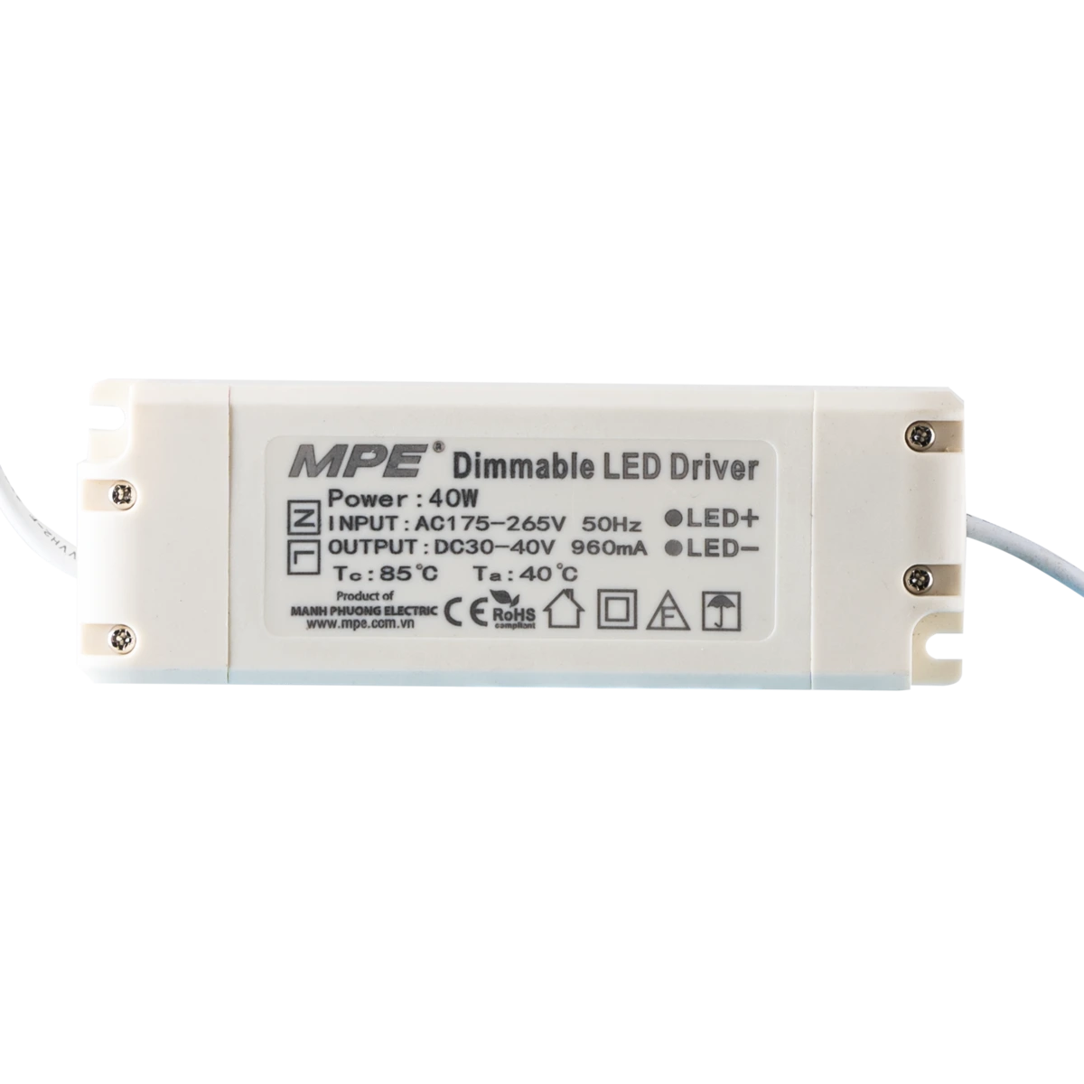 LED tấm loại lớn 60x60 - 40W ánh sáng trung tính FPL-6060N MPE