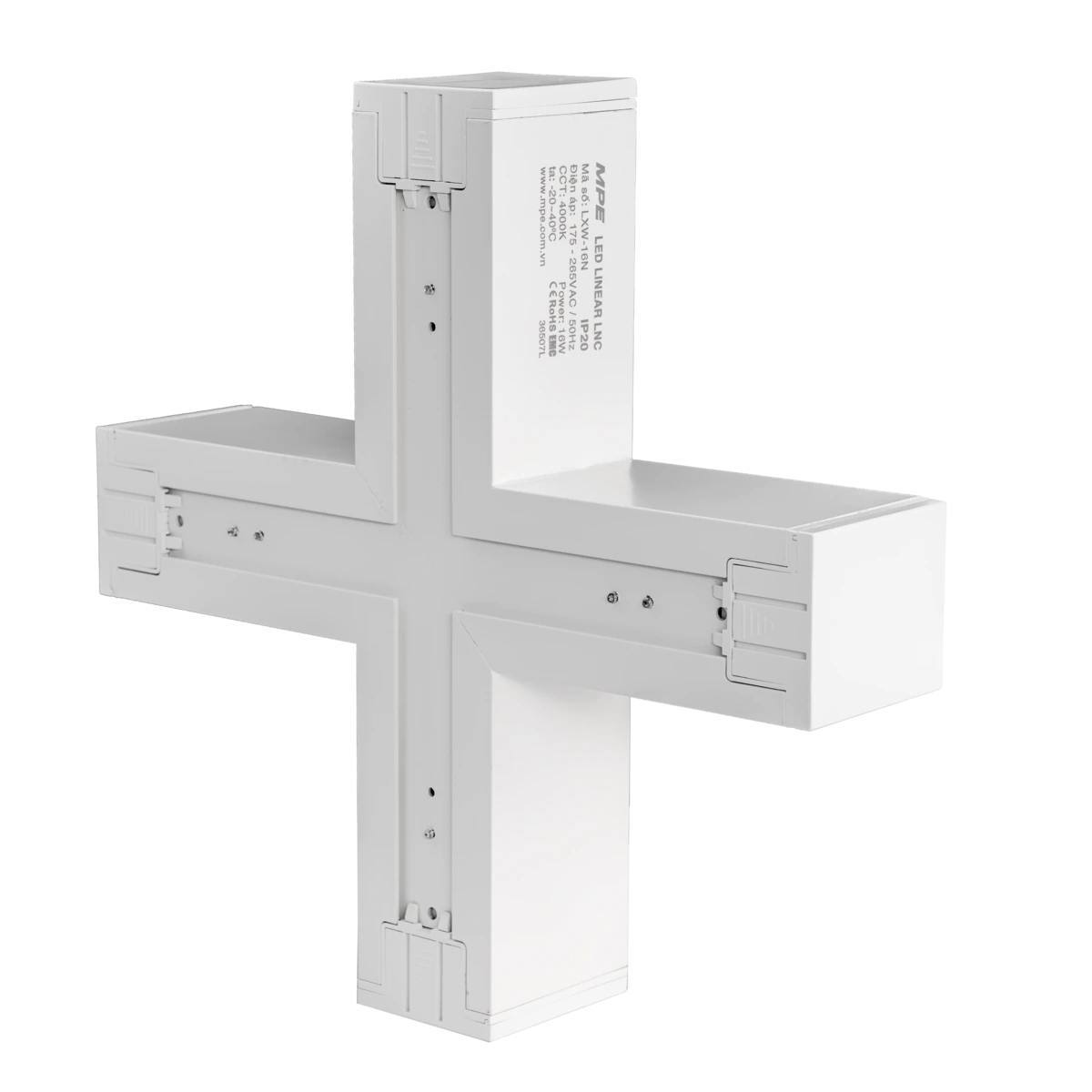 Thanh nối X thân màu trắng có đèn 16W ánh sáng trung tính dùng cho Seri LNC – mã LXB-16N MPE
