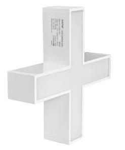 Phụ kiện thanh nối X thân màu trắng có đèn 16W ánh sáng trắng dùng cho Seri LNC mã LXW-16T MPE