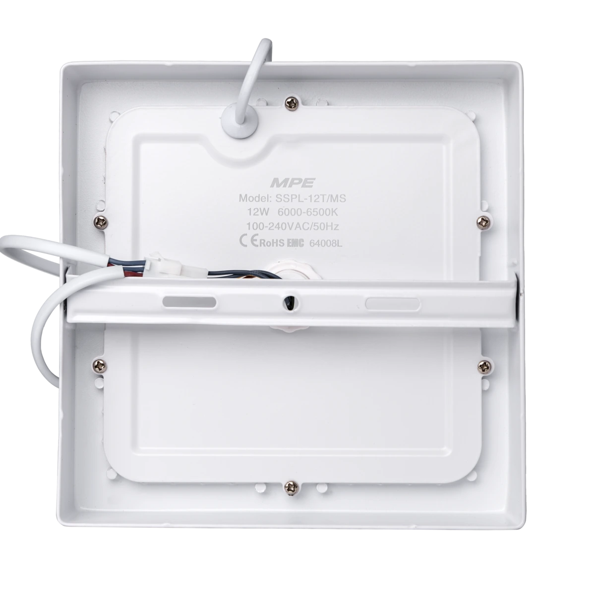 Đèn Panel ốp nổi nhôm, mặt vuông, cảm biến chuyển động 12W ánh sáng trắng SSPL-12T/MS MPE
