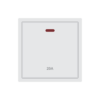 Bộ công tắc 20A có đèn báo S1 series màu trắng Duhal C1A124