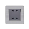 Bộ 2 ổ cắm 2 chấu màu xám Duhal C1B231