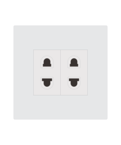 Bộ ổ cắm đôi 2 chấu 16A 250V Duhal C1B251