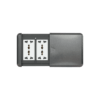 Ổ cắm đôi đa năng âm sàn nắp trượt chống thấm IP44 I2V202