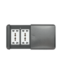 Ổ cắm đôi đa năng âm sàn nắp trượt chống thấm IP44 I2V202