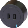 Bộ ổ cắm cao cấp 2 cổng USB màu trắng Duhal K1B642