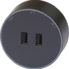 Bộ ổ cắm cao cấp có LED 2 cổng USB màu trắng Duhal K1B652