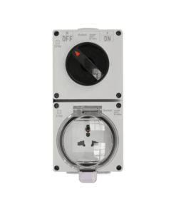 Ổ cắm đa năng và công tắc xoay chống thấm IP66 Duhal K1V105