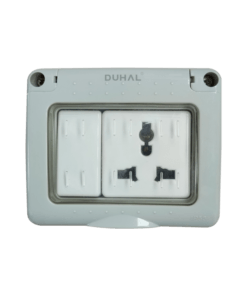 Bộ ổ cắm đa năng và công tắc 1 chiều chống thấm IP55 Duhal K1V107