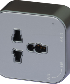 Bộ ổ cắm cao cấp dạng vuông PC acrylic 3 chấu đa năng M1B162 Duhal