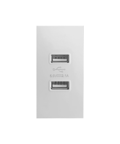 Ổ cắm 2 USB Saturn S size M màu trắng Duhal S1B005