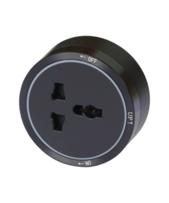Bộ ổ cắm cao cấp PC aluminum có LED 3 chấu đa năng màu trắng S1B152