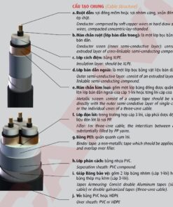 Hình cấu trúc dây cáp Cadivi CXV/SE/Data
