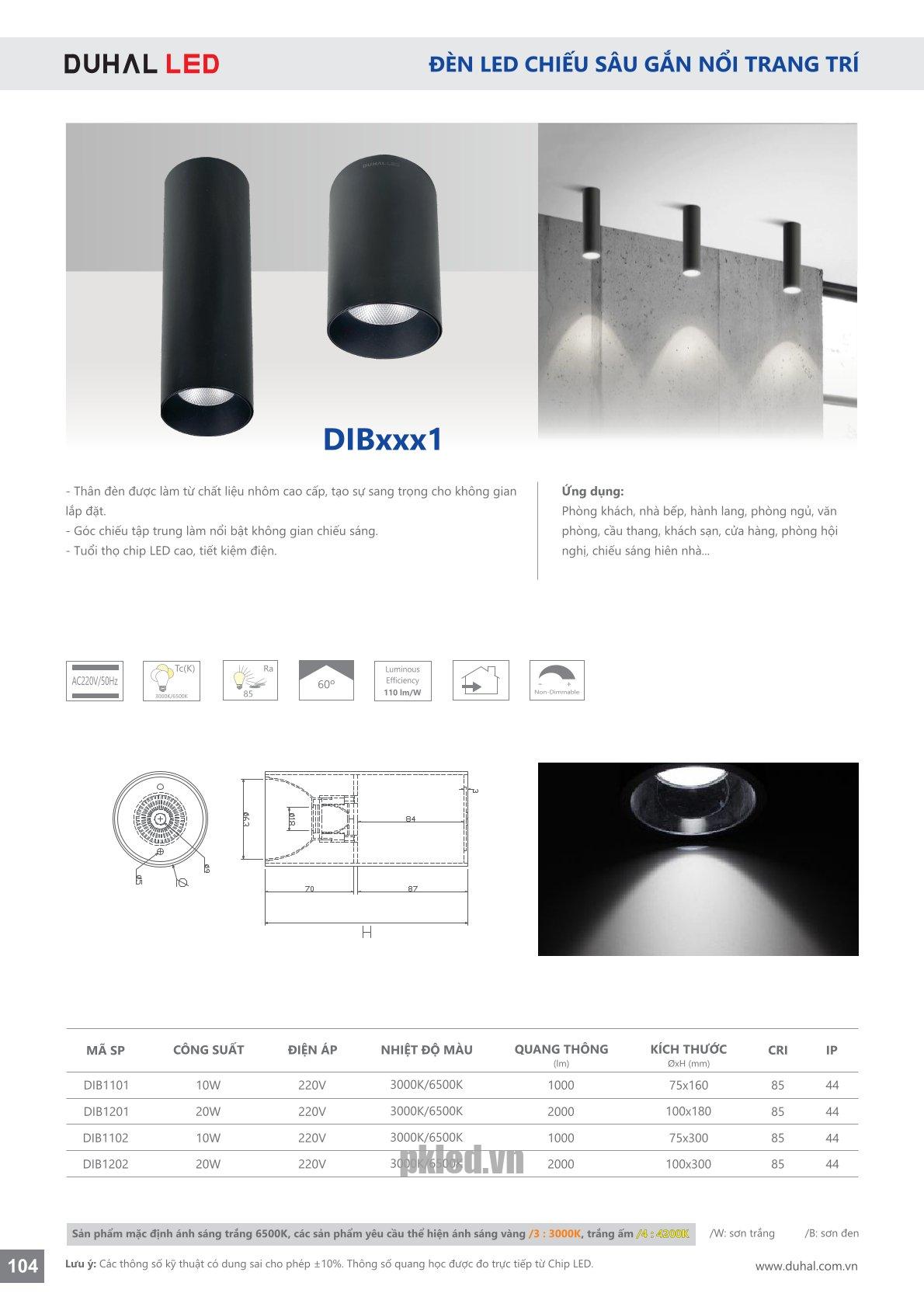Trang 104- Tài liệu kỹ thuật đèn led Duhal series DIBxxx1