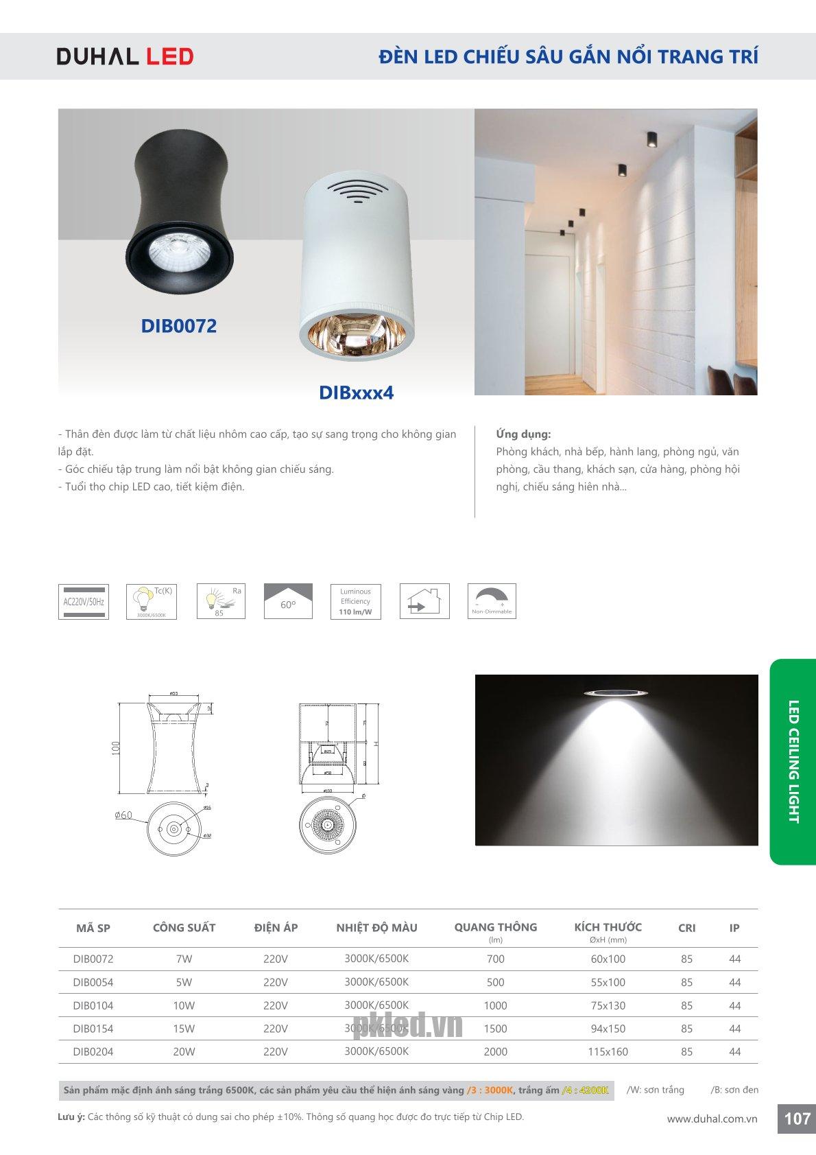 Trang 107- Tài liệu kỹ thuật đèn led Duhal series DIBxxx4