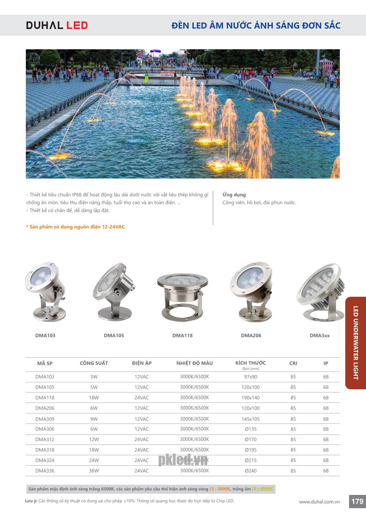 Trang 179- Tài liệu kỹ thuật đèn led Duhal series DMA