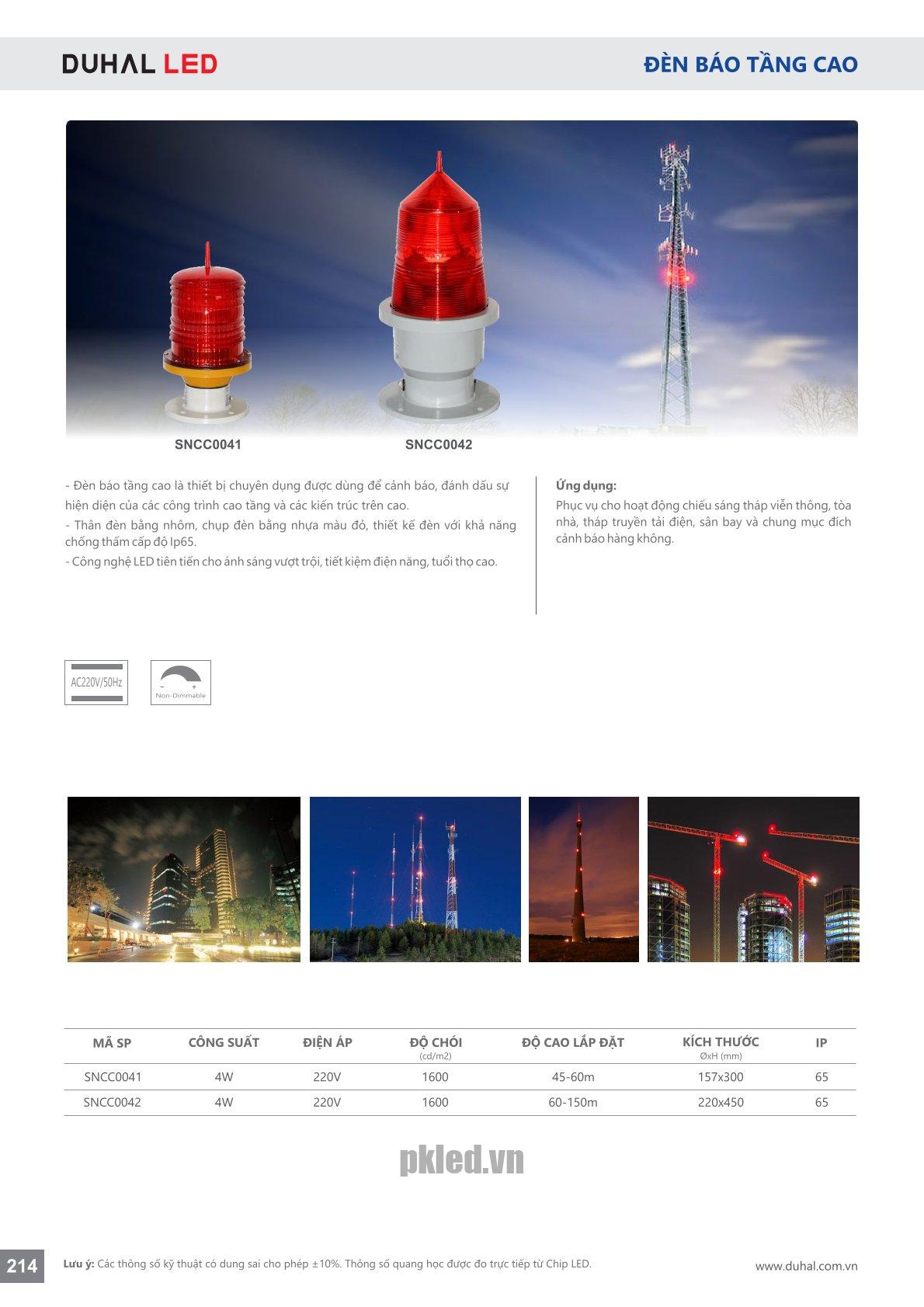 Trang 214- Tài liệu kỹ thuật đèn led Duhal series SNC