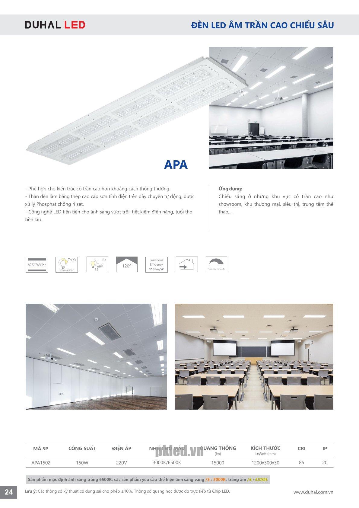 Trang 24- Tài liệu kỹ thuật đèn led Duhal series APA