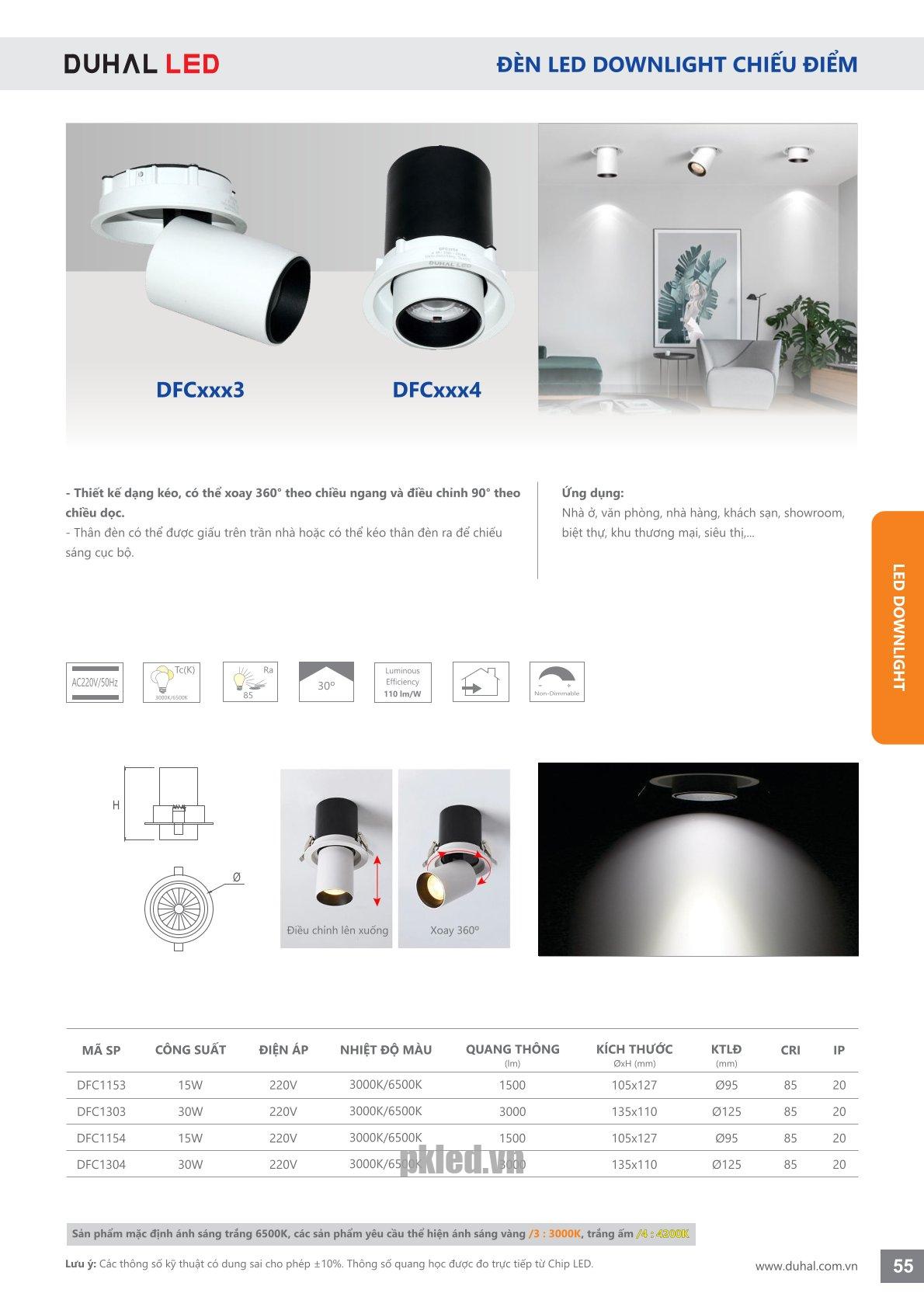 Trang 55- Tài liệu kỹ thuật đèn led Duhal series DFCxxx3, DFCxxx4