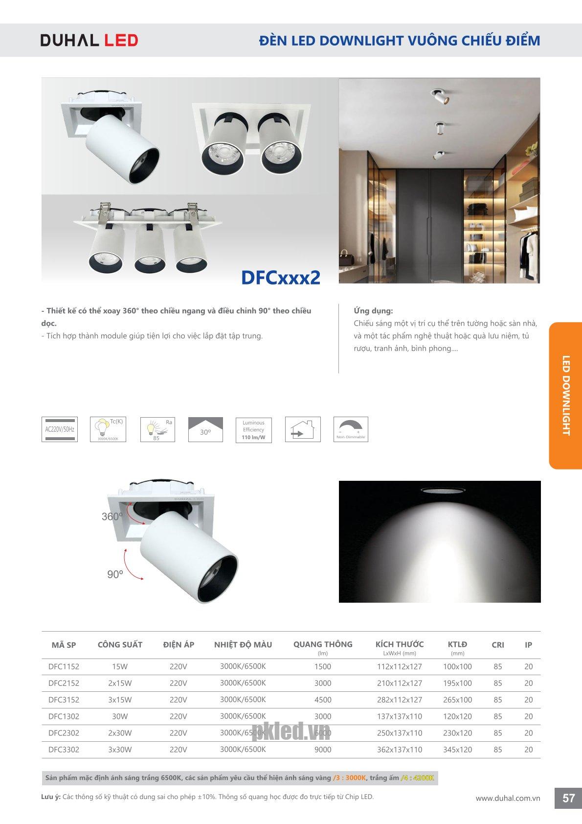 Trang 57- Tài liệu kỹ thuật đèn led Duhal series DFCxxx2