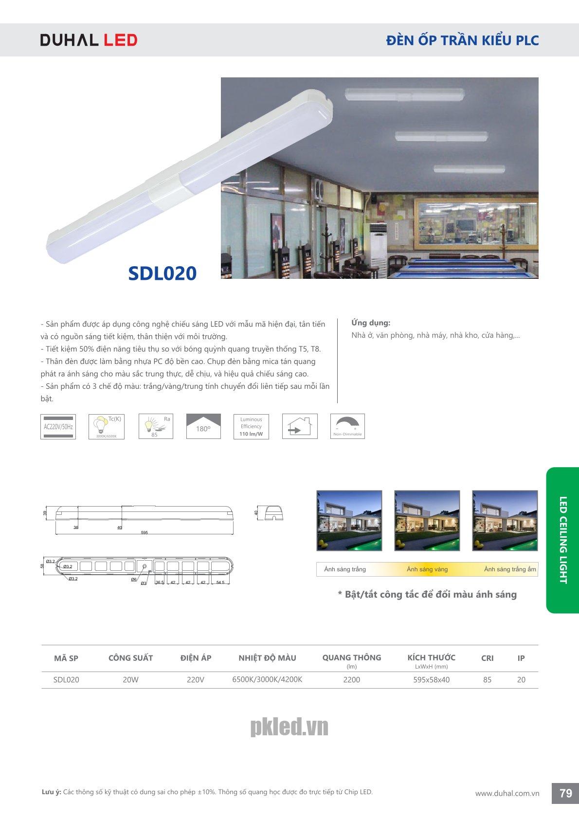Trang 79- Tài liệu kỹ thuật đèn led Duhal series SDL