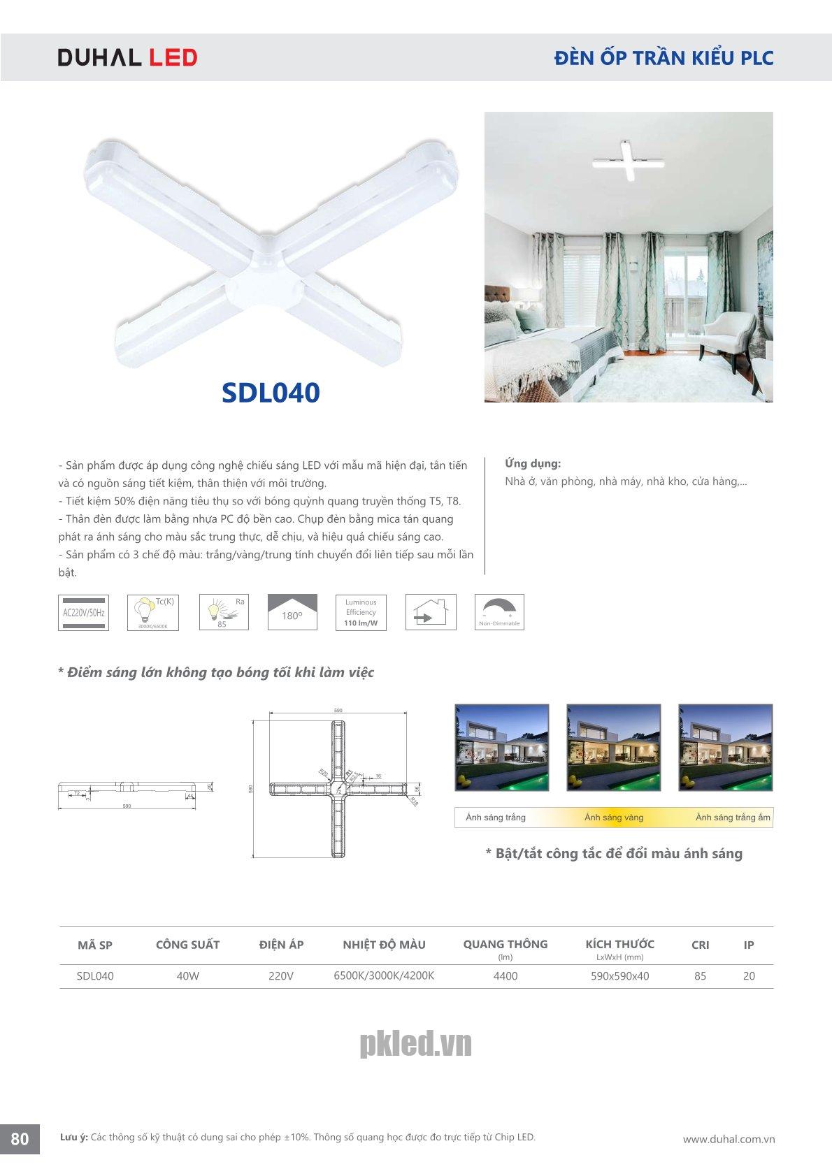Trang 80- Tài liệu kỹ thuật đèn led Duhal series SDL